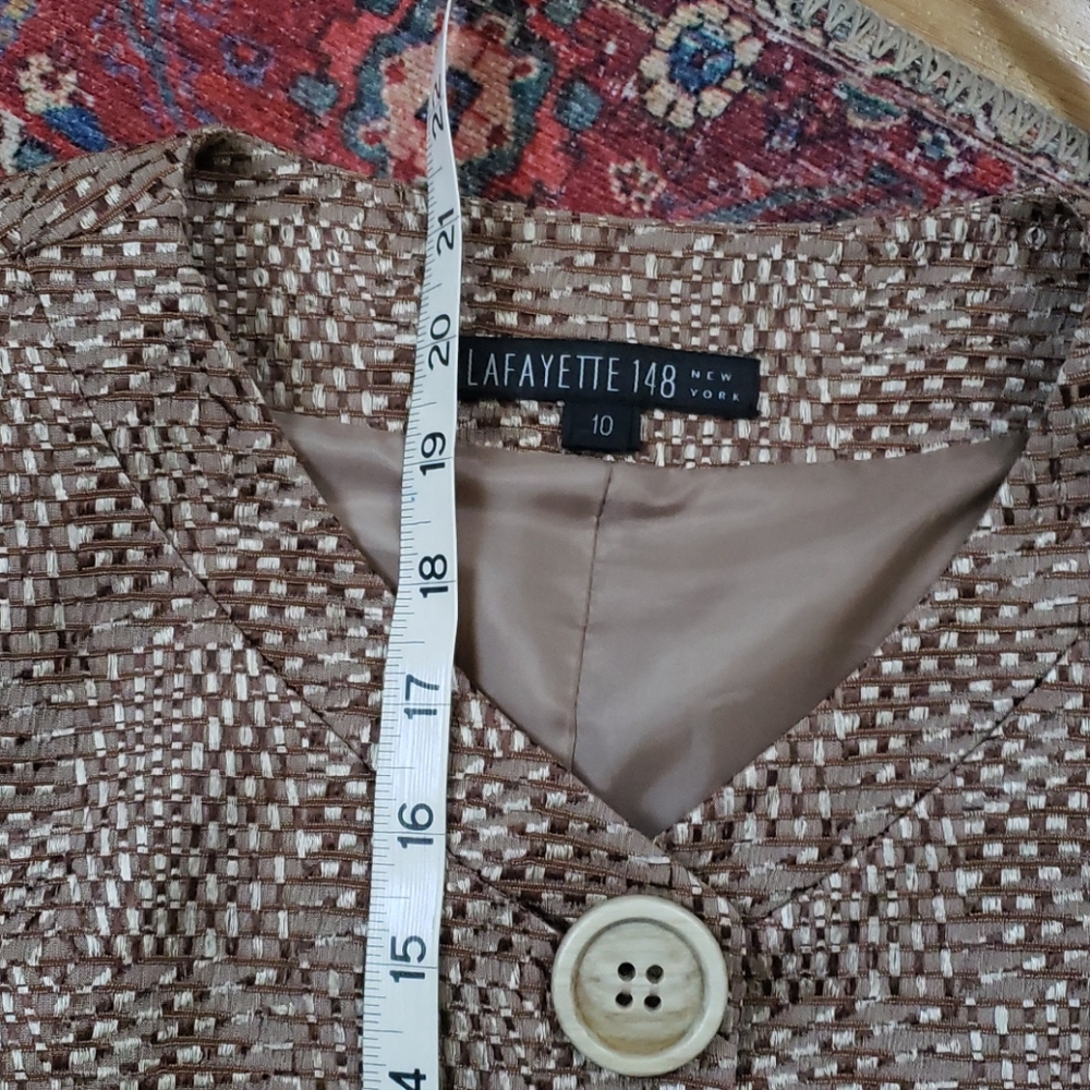 Lafayette 148 New York cropped blazer size 10 - Picture 7 of 8